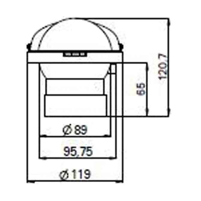 Riviera Nedfälld Kompass Zenith 3” Vit/Blå