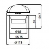 Riviera Nedfälld Kompass Zenith 3” Vit/Blå Riviera Nedfälld Kompass Zenith 3” Vit/Blå