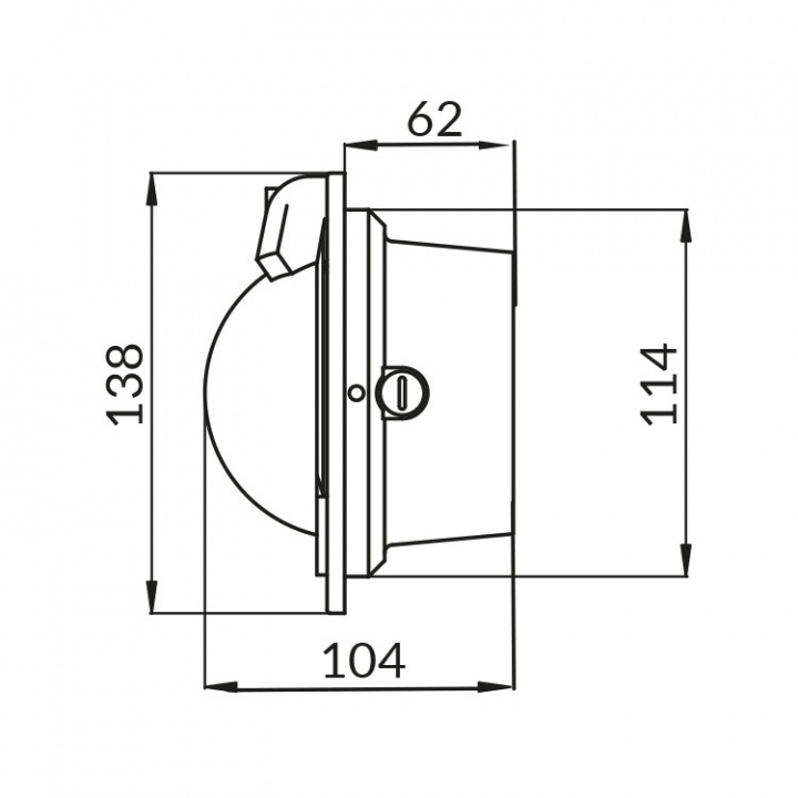 Polare BP1 Skottmonterad Kompass Vit/Svart Ø 80 mm