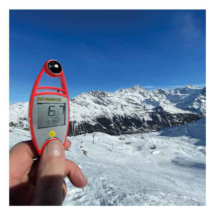 Handhållen Vindmätare Skywatch Med Termometer