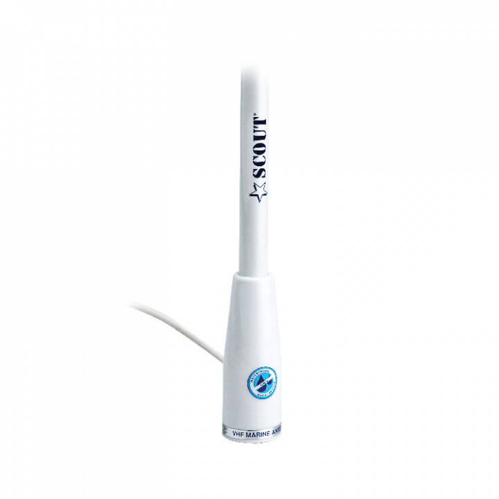 KS-22 VHF-Antenn Med Kabel & Kontakt Vit
