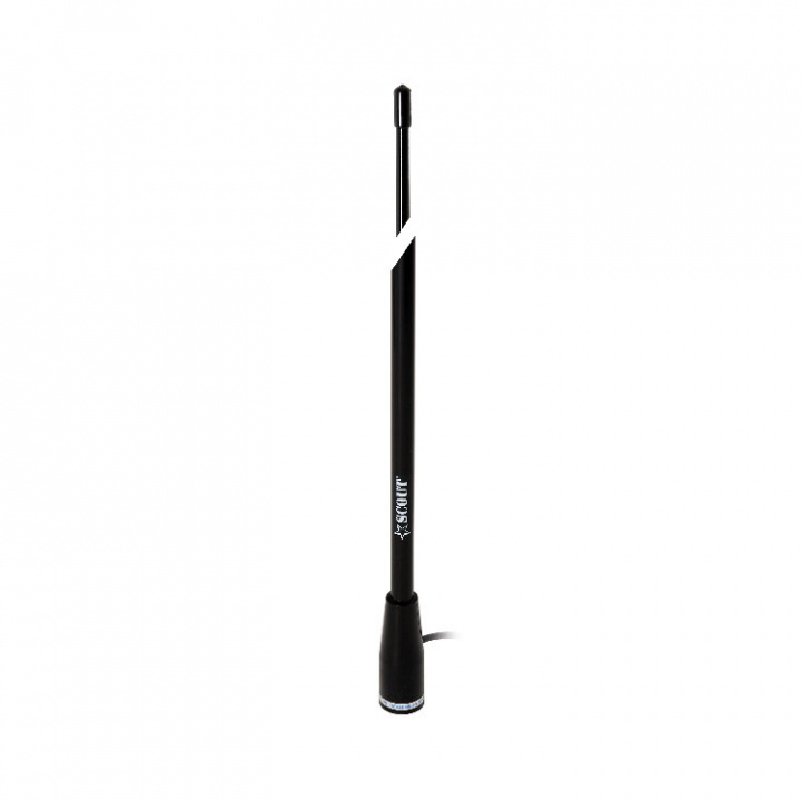 KS-22 VHF-Antenn Med Kabel & Kontakt Svart