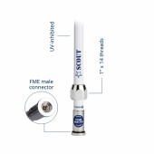 Quick VHF-Antenn Med Kabel & FME Hane/PL259-Kontakt Svart Quick VHF-Antenn Med Kabel & FME Hane/PL259-Kontakt Svart