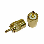 VHF-Kontakt PL259 Guldpläterad För 6 mm Kabel VHF-Kontakt PL259 Guldpläterad För 6 mm Kabel