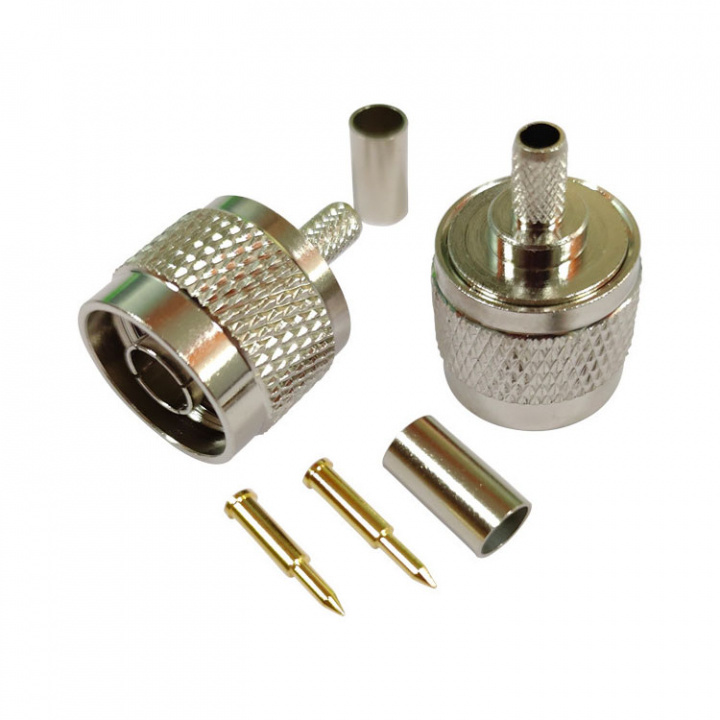 N-Hankontakt För 6 mm Kabel (RG58) 2-pack