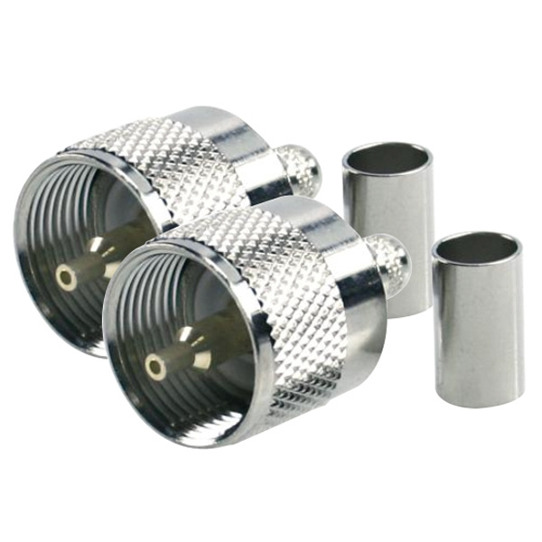 VHF-Kontakt PL259 För 6 mm Kabel RG58 2-pack