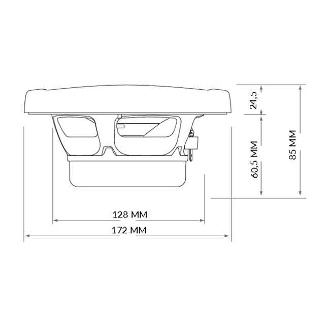 Koaxialhögtalare HMX 6.5 S-LD-G (RGB) Marine