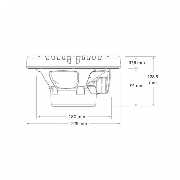 Koaxialhögtalare HMX 8.8 S-LD-G-Marine (LED-belysning)