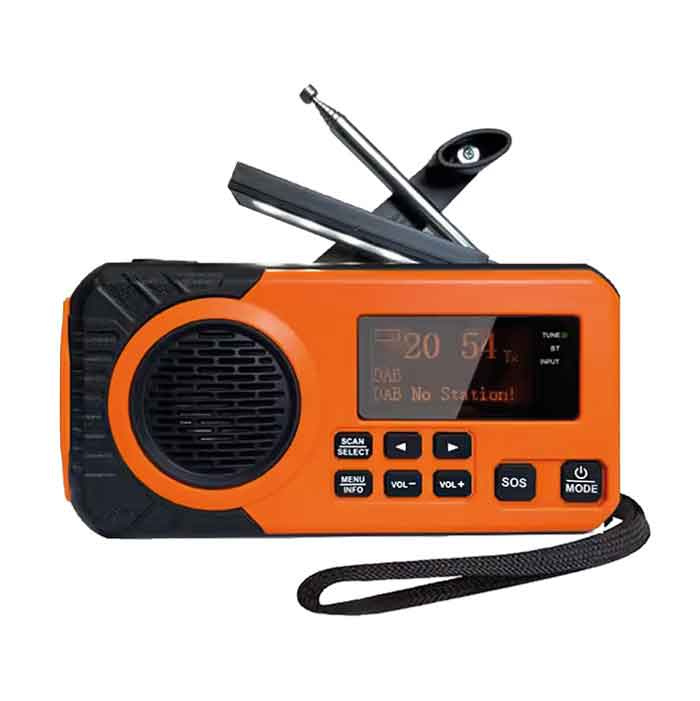 Nödradio Med DAB+/FM Och Solceller
