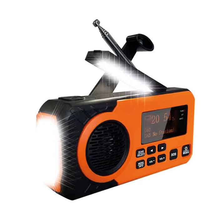 Nödradio Med DAB+/FM Och Solceller