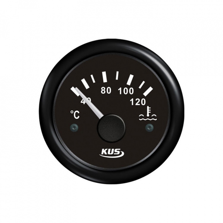 Kylvattentemperaturmätare Svart 40-120C 12/24v