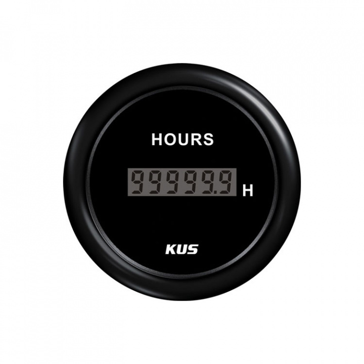 Digital Timräknare Svart 12/24V