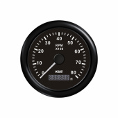 Varvmätare 0-8000 RPM Med Timräknare Svart 12/24V Varvmätare 0-8000 RPM Med Timräknare Svart 12/24V