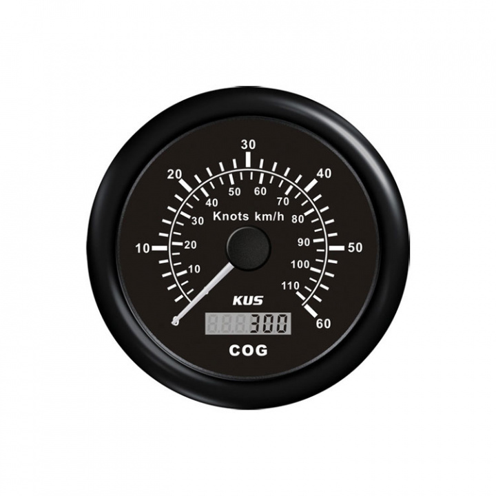 GPS Logg 0-60 Knop Svart 12/24V