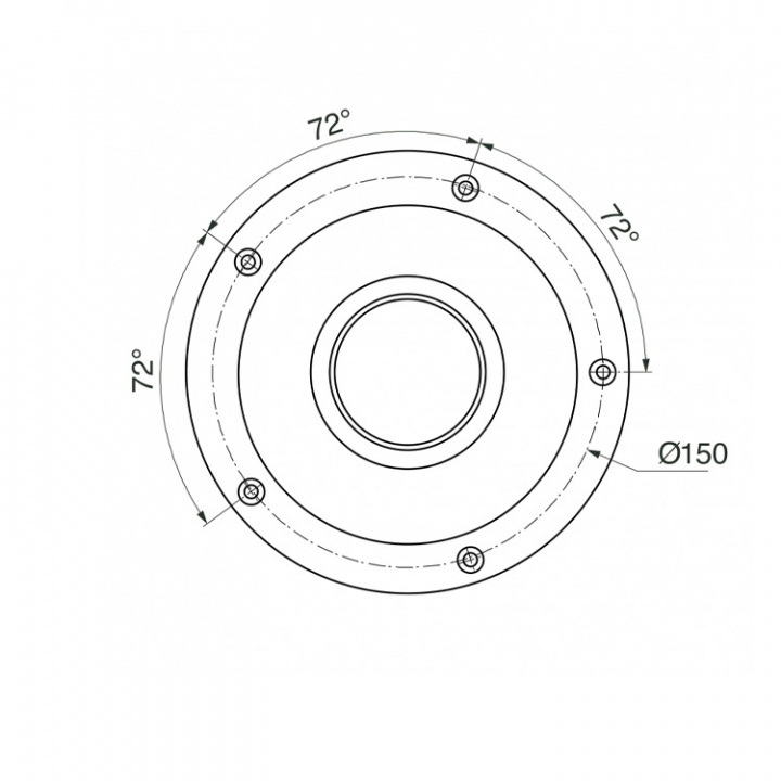 Påbyggnadsbas Bordstativ Ø170 mm