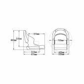H52 Deluxe Sport Flip Up Stol Vit/Carbon Svart H52 Deluxe Sport Flip Up Stol Vit/Carbon Svart