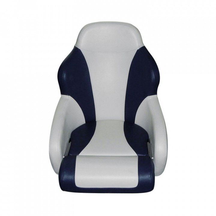 SD52 Båtstol Med Flip Up-Puff Navy/Ljusgrå