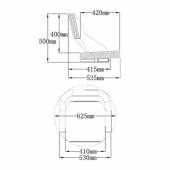 Båtstol BJR 52 Svart/Grå/svart Med Fast Toft Båtstol BJR 52 Svart/Grå/svart Med Fast Toft