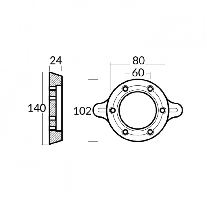 Zinkanod Saildrive Sole/Beta/Nanni Diesel