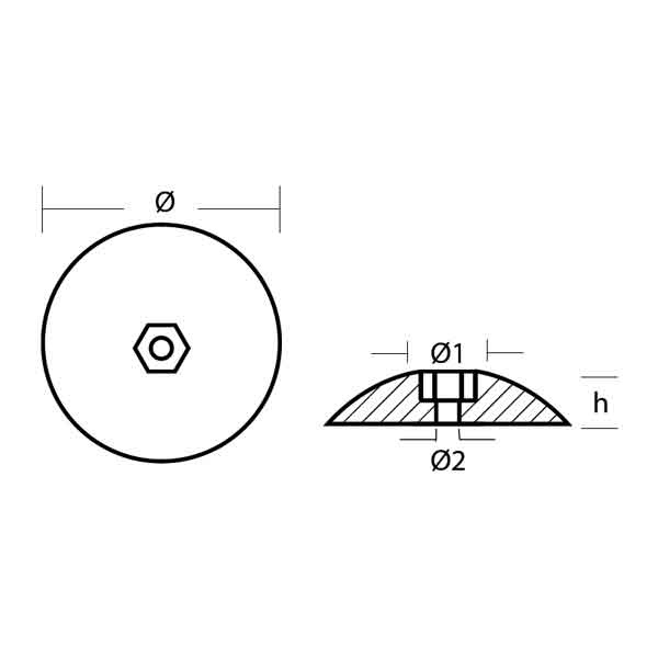 Roderanod Aluminium 1 par Ø72 mm 150gr