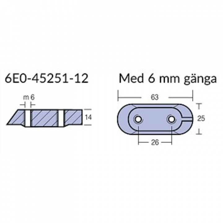 Zinkanod För Yamaha 8-300hk