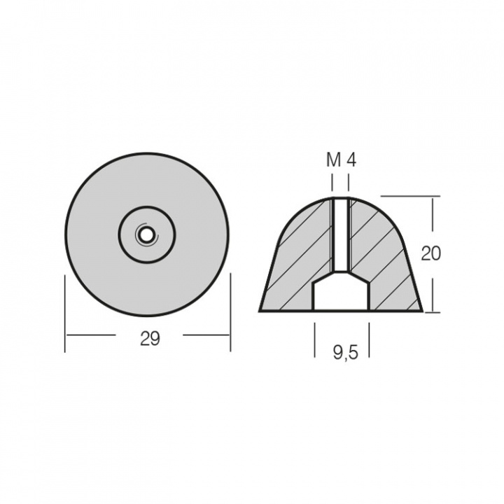 Zinkanod Till QL 600 Bogpropeller