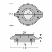 Zinkring 2-delad Till Volvo 130S/150S (3888305) Zinkring 2-delad Till Volvo 130S/150S (3888305)