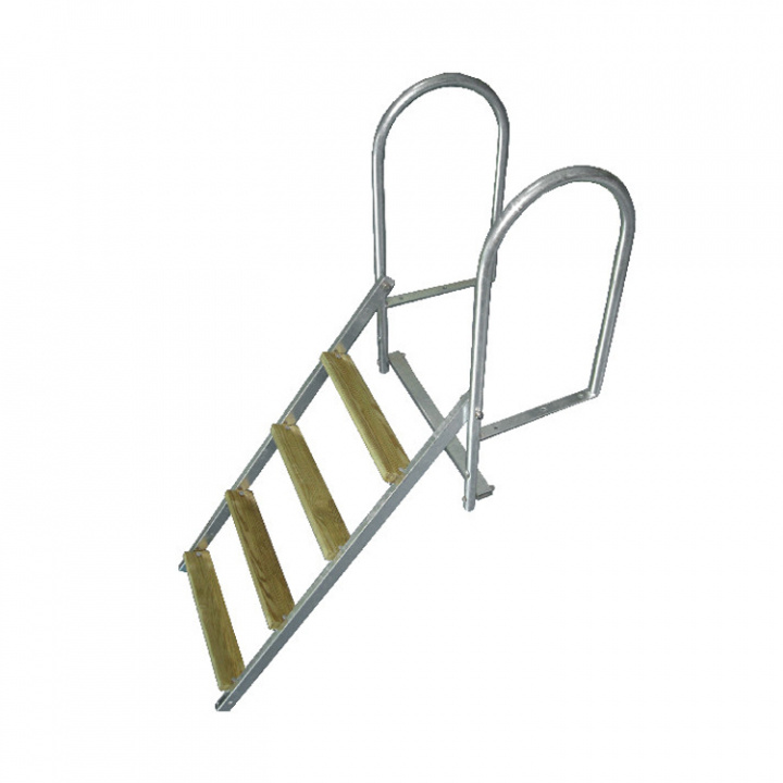 Bryggstege 4 Steg Uppfällbar Galvad