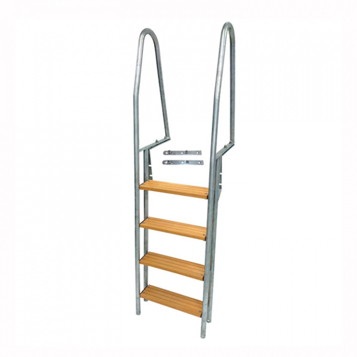 Bryggstege 4 steg Varmgalvaniserad 190x49 cm
