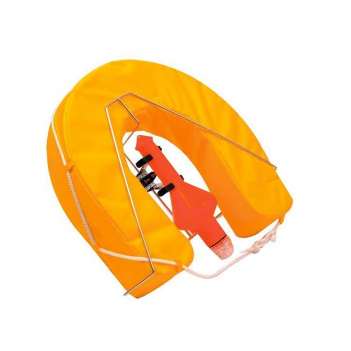 Hästskoboj Gul Med Nödljus & Rostfri Hållare