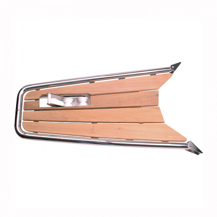 Peke Teak Med Ankarrulle 140x52 cm Ø42 mm Rör