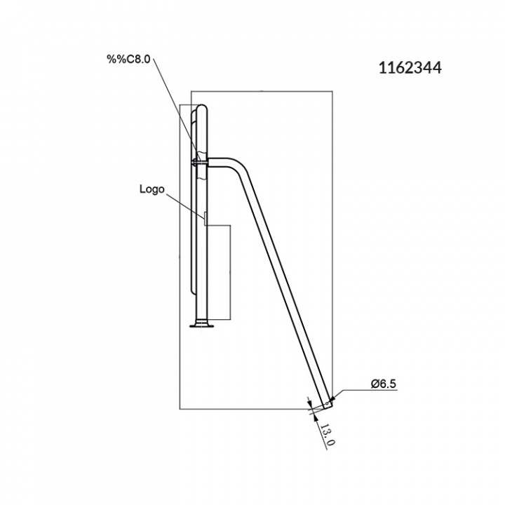 Badplattform 131x60 cm