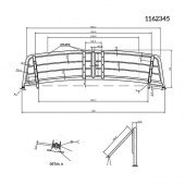 Badplattform L-178cm D-45cm Ø32mm Rör Badplattform L-178cm D-45cm Ø32mm Rör