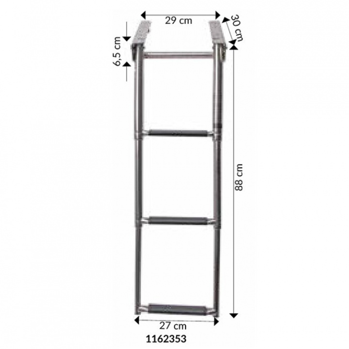 Badstege Teleskop i Kassett för Plattform 3 Steg B-290 mm