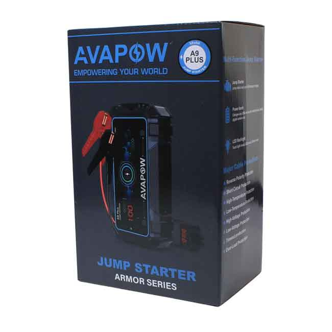 Avapow Jumpstarter A9 Plus Inklusive Väska 2000A 12V
