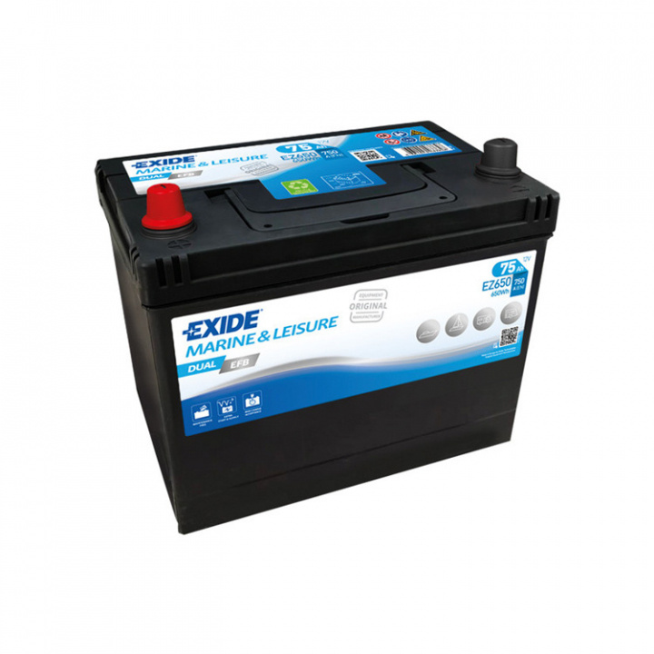 EZ650 Dual EFB Batteri 12V 75Ah