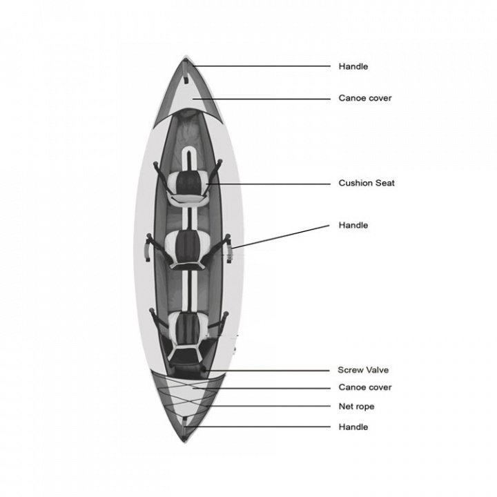 Kajak Riverside 1 Pers 300 cm Med Pump Väska & Paddel