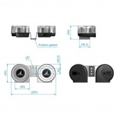 Kompakt Signalhorn Dubbel 12V Kompakt Signalhorn Dubbel 12V