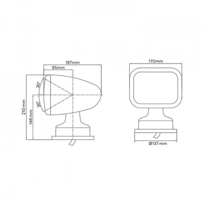 TideOn LED-Strålkastare & Fjärrkontroll