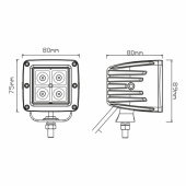 Däcksbelysning LED 10-30V DC, 1080 lm Däcksbelysning LED 10-30V DC, 1080 lm