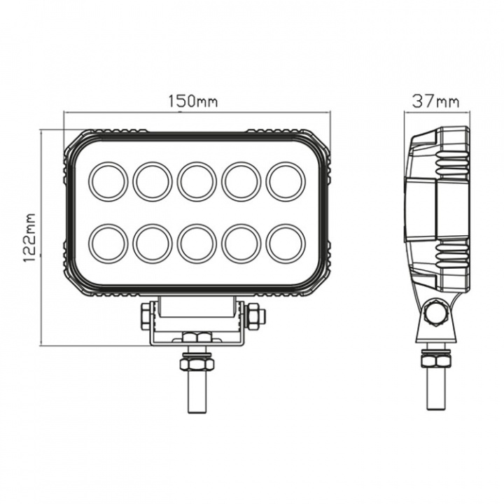 Däcksbelysning LED 10-30V DC 1715-5717lm