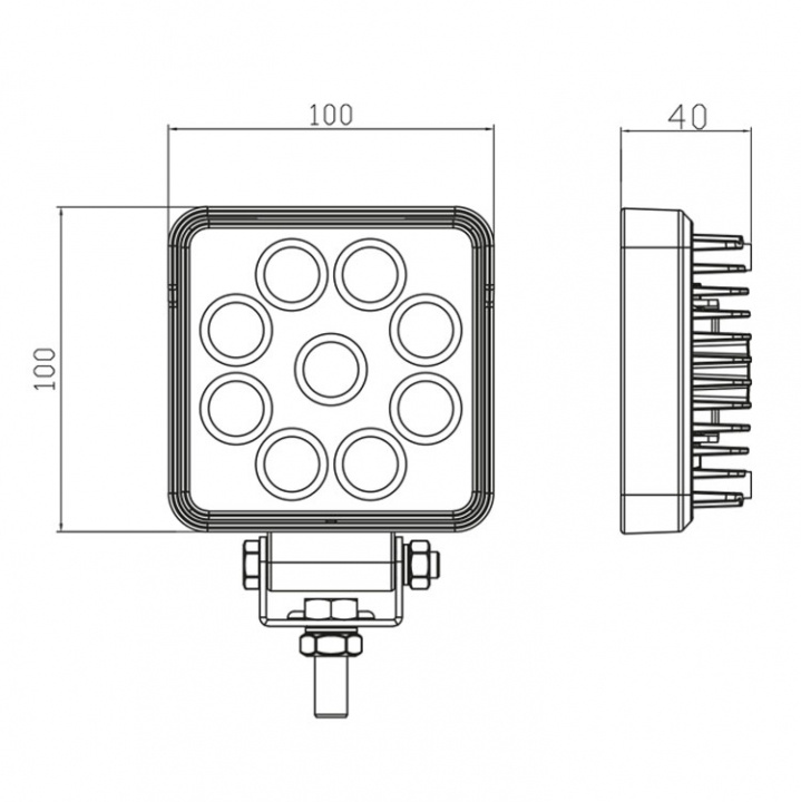 Däcksbelysning LED 10-30V DC 1210lm