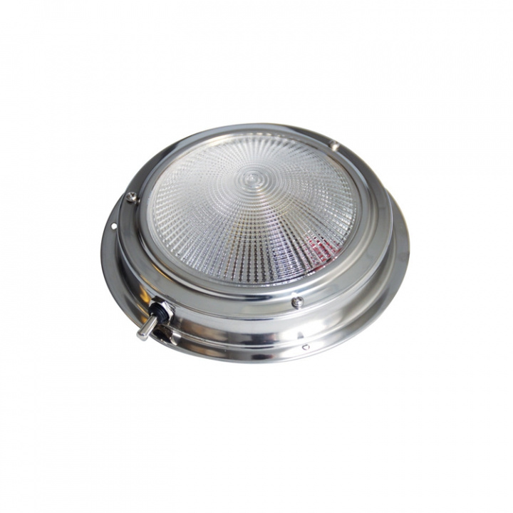 Taklampa Med On/Off Brytare Rostfri 12V Ø140 mm