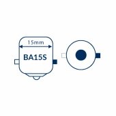 LED-Bajonett BA15S 10-36Vdc Ø19x33 mm 2-pack LED-Bajonett BA15S 10-36Vdc Ø19x33 mm 2-pack