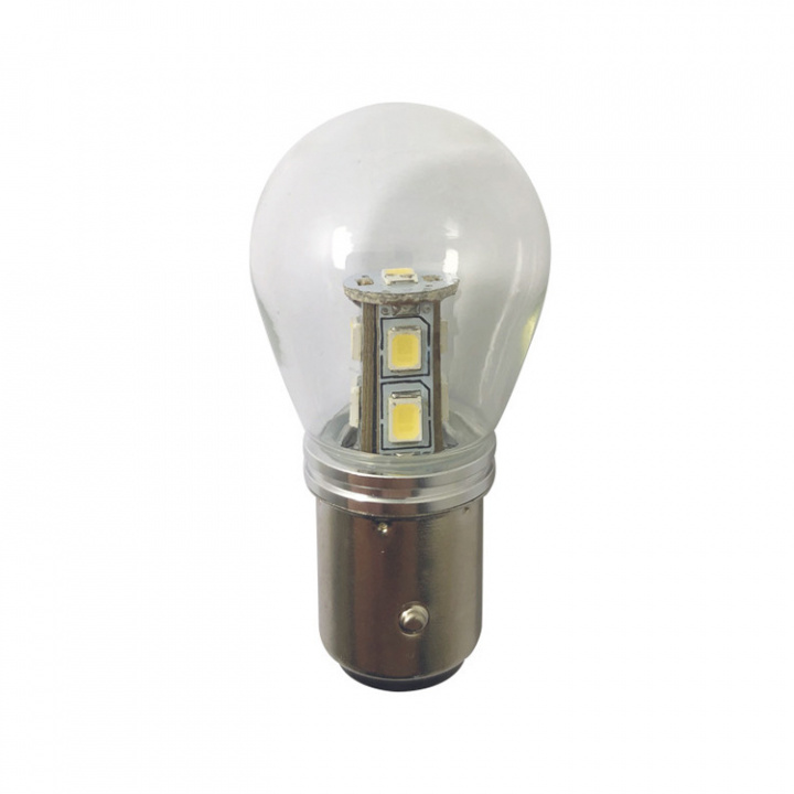 LED-Lanternlampa BAY15D 10-36Vdc Ø25x48 mm 2-pack
