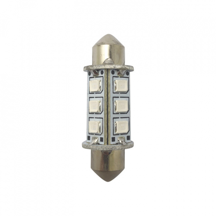 LED-Lantern Pinol/Spollampa 10-36Vdc Grön 37 mm 2-pack