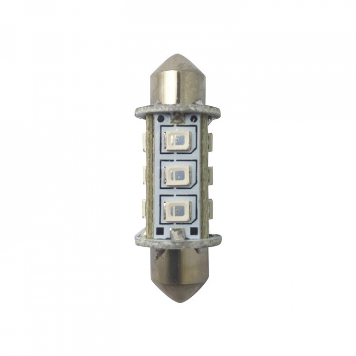 LED Lantern Pinol/Spollampa 10-36Vdc Röd 37 mm 2-pack