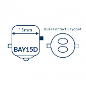LED-Lanternlampa BAY15D 10-36Vdc Röd Ø25x48 mm 2-pack LED-Lanternlampa BAY15D 10-36Vdc Röd Ø25x48 mm 2-pack