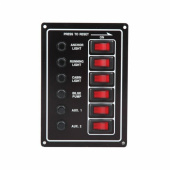 Elpanel 6 Strömbrytare & Termosäkringar 12V Elpanel 6 Strömbrytare & Termosäkringar 12V