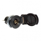 Installationskontakt Liten Med Skyddslock 12/24 V 16amp Installationskontakt Liten Med Skyddslock 12/24 V 16amp